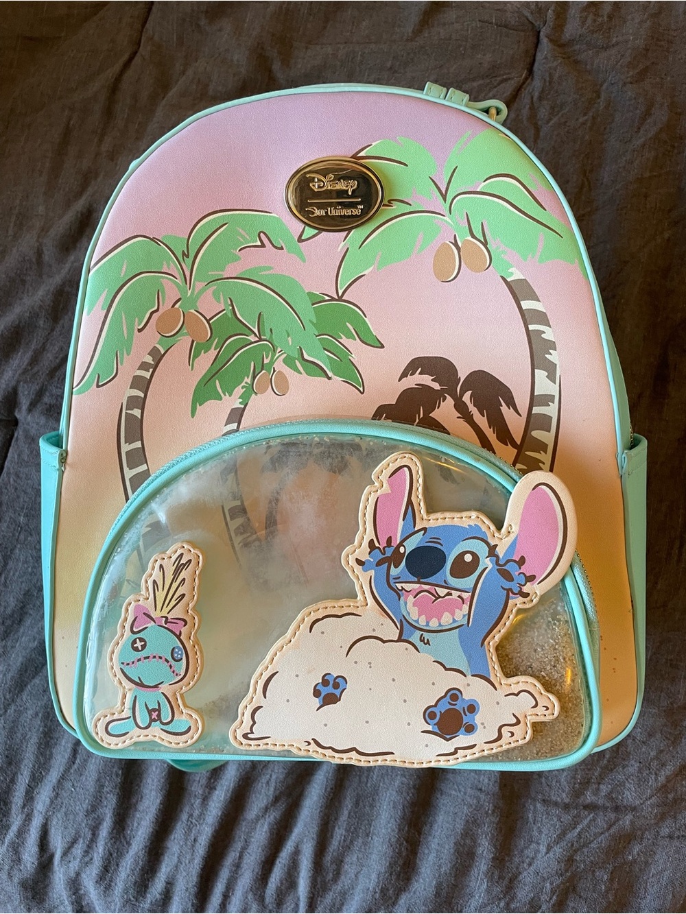 Disney Pink Mint Stitch Backpack